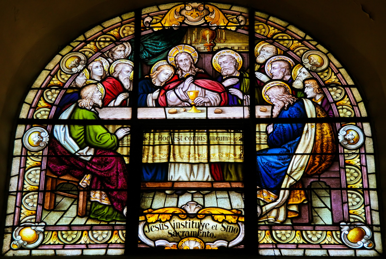 Bleiglasfenster Das letzte Abendmahl 